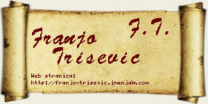 Franjo Trišević vizit kartica